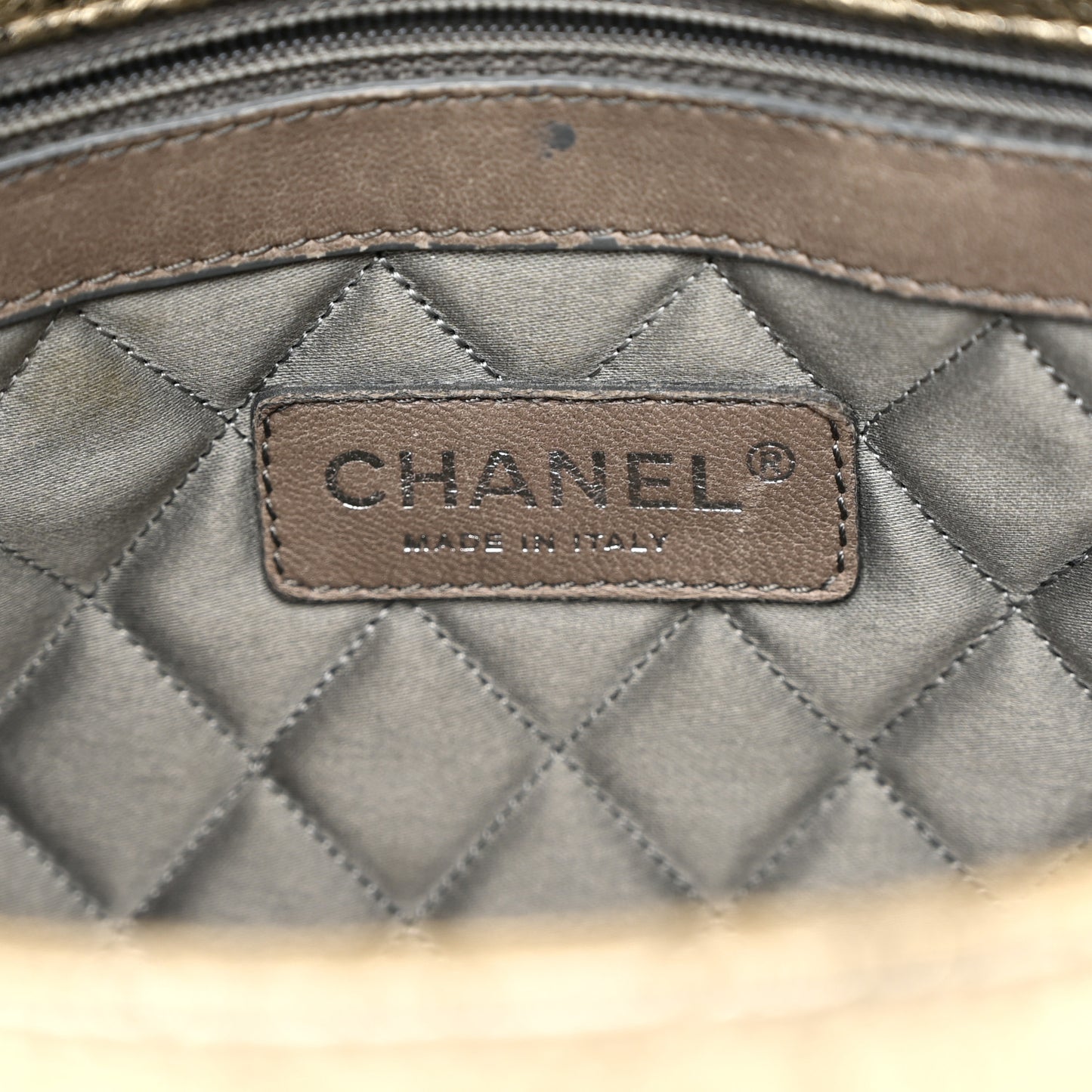 Distressed Metallic Lambskin Quilted Le Marais Ligne Flap Gold