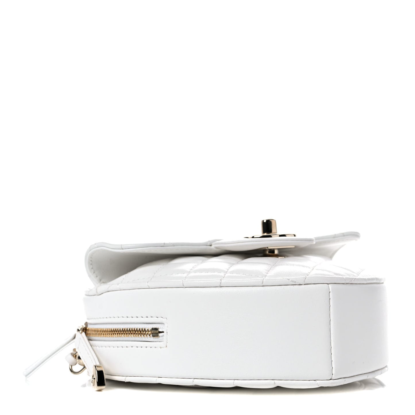 Lambskin Quilted CC In Love Heart Bag White