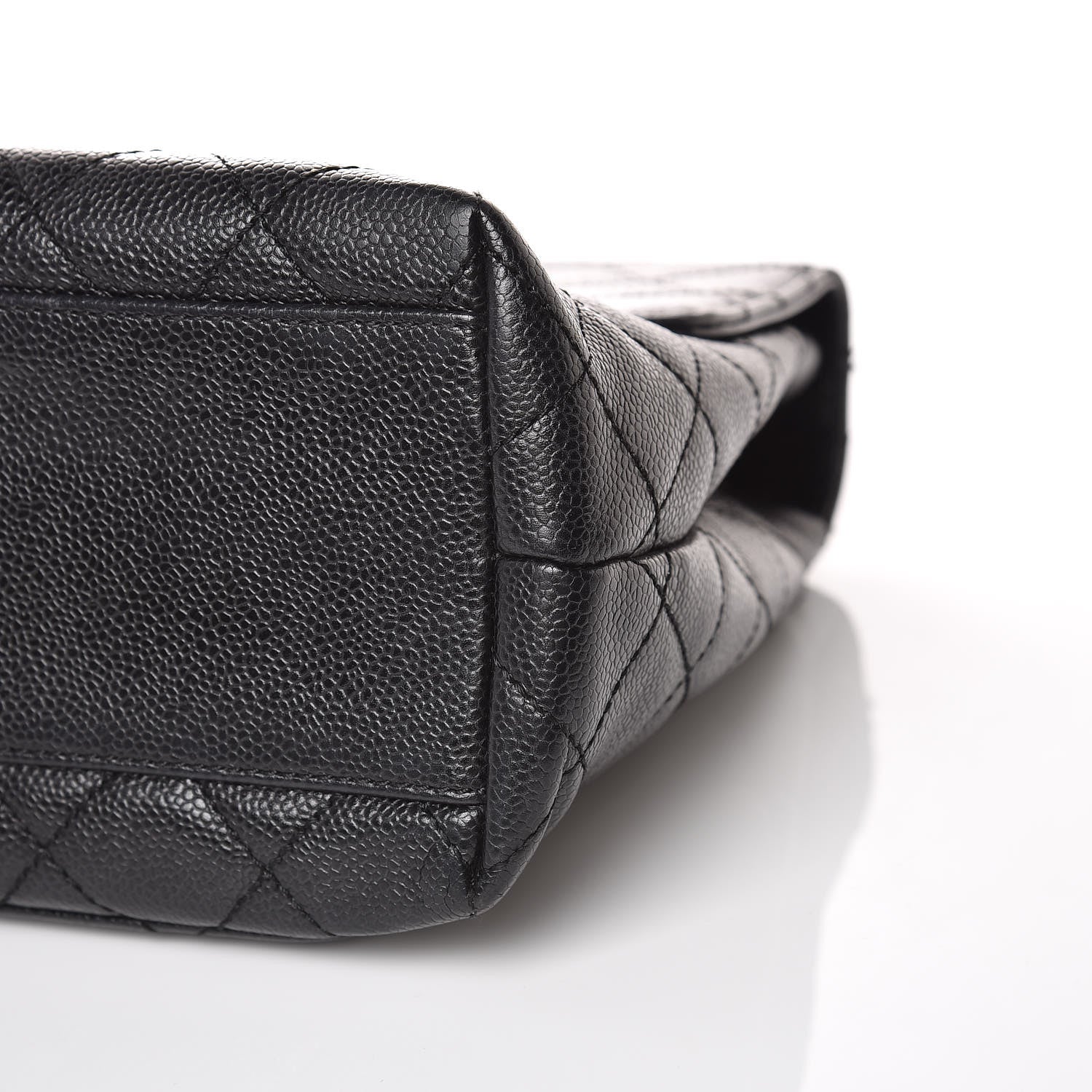 Chanel Caviar Quilted Jumbo Kelly Flap Black 9 of 15
