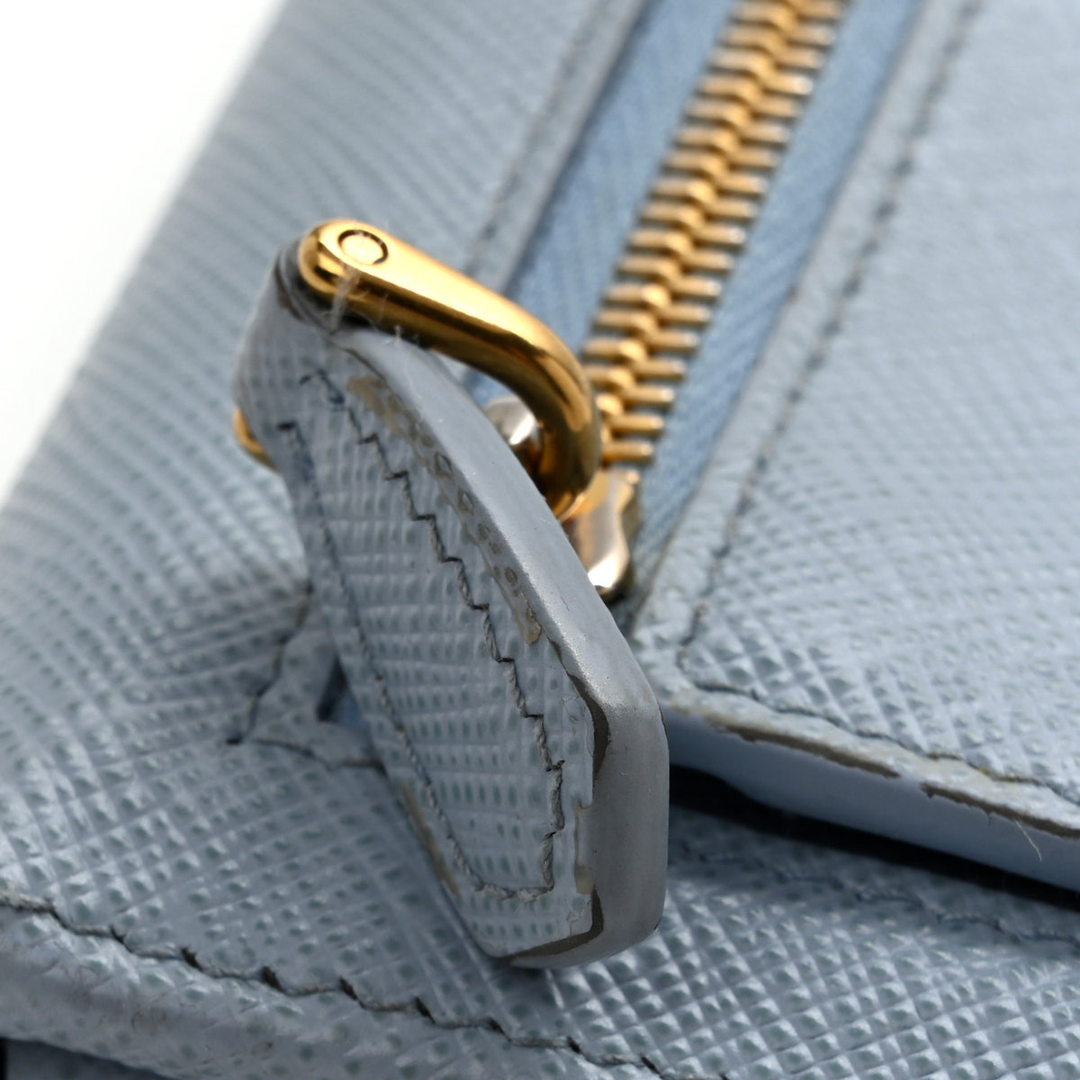 Prada Saffiano Metal Continental Flap Wallet Aviazione 11 of 13