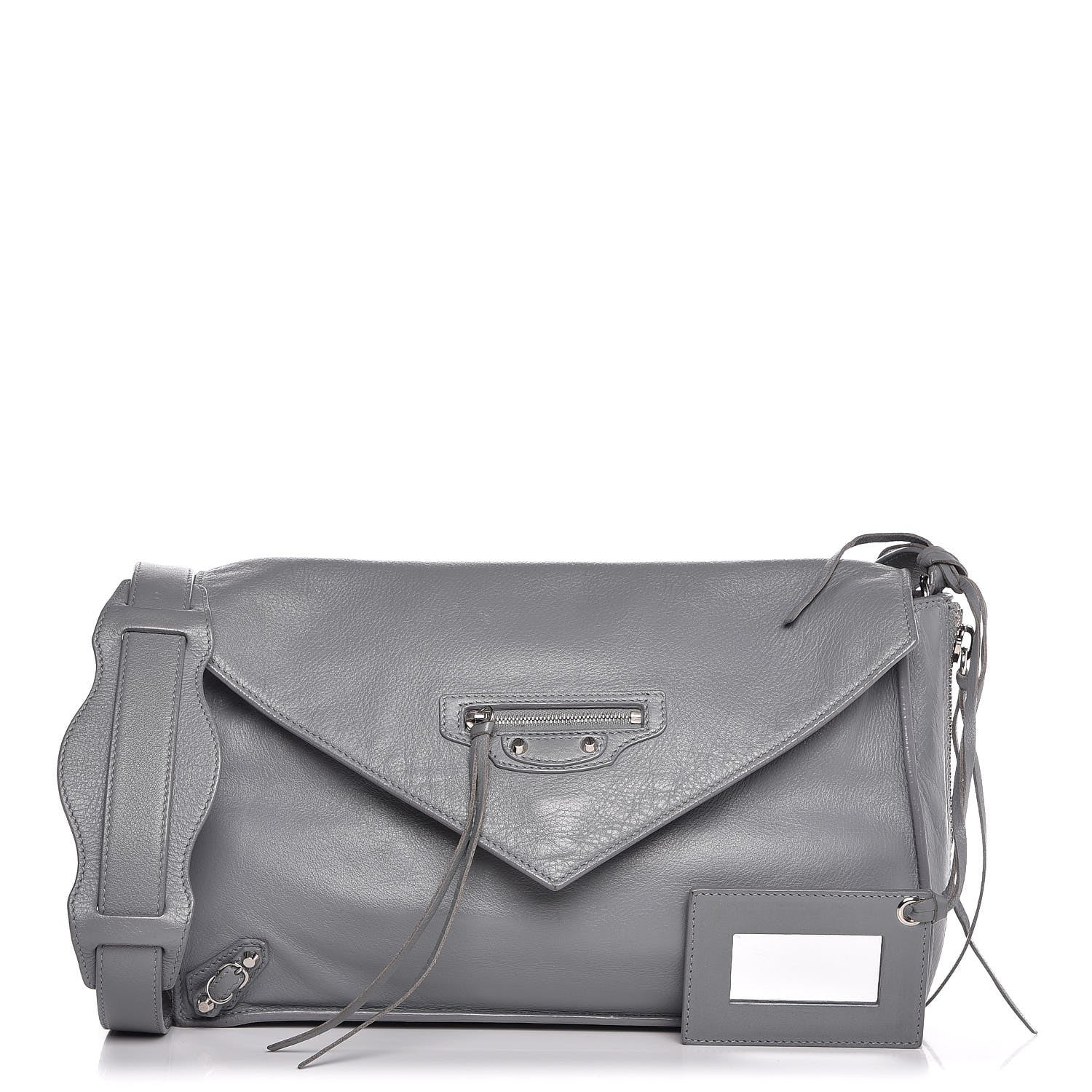 Balenciaga Calfskin Papier Sight Shoulder Bag Grey 1 of 12