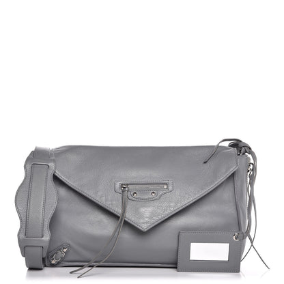 Balenciaga Calfskin Papier Sight Shoulder Bag Grey 1 of 12