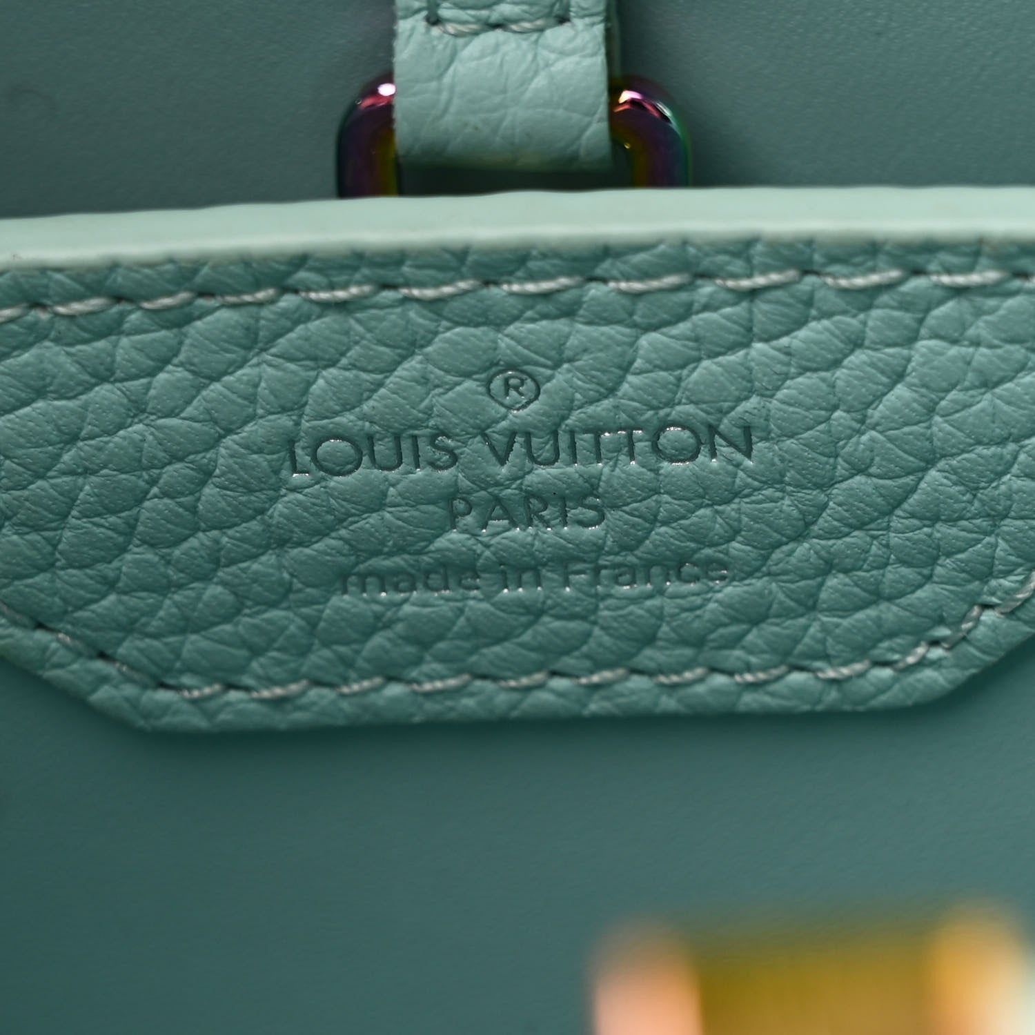 Louis Vuitton Taurillon Capucines BB Iridescent Topaz 7 of 11