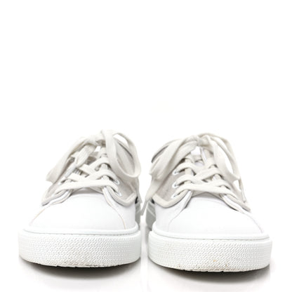 Hermes Canvas Goatskin Mens Envy Sneakers 40 Prunoir Blanc 2 of 8