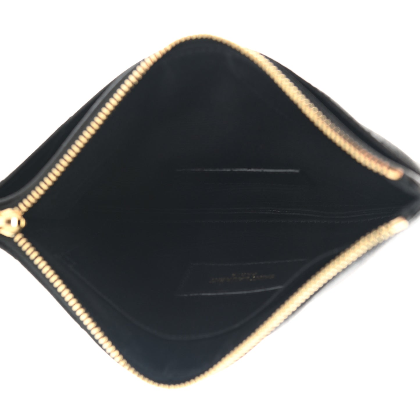 Grain De Poudre Chevron Monogram Bill Pouch Black
