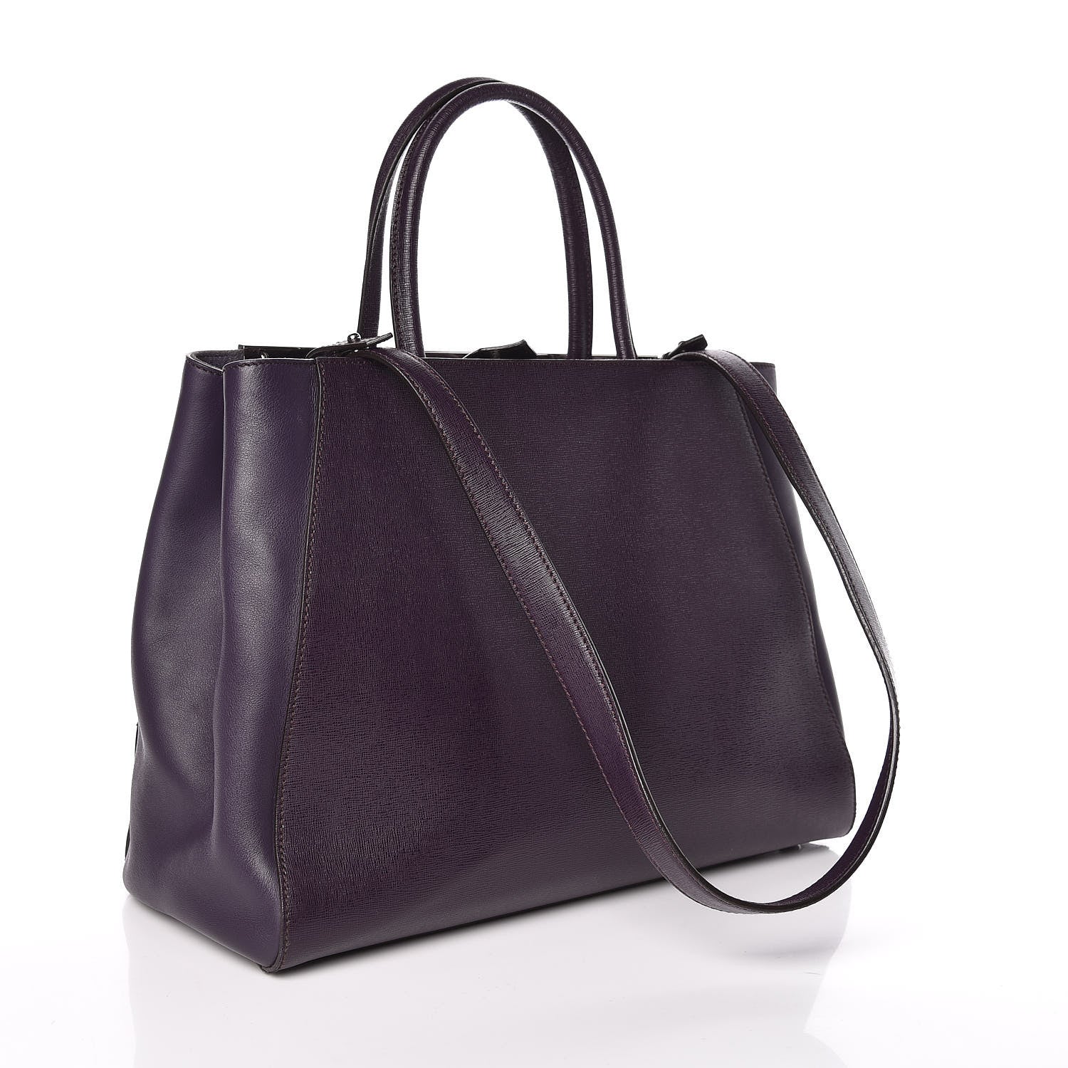 Fendi Vitello Elite Regular 2Jours Tote Ametista 3 of 13