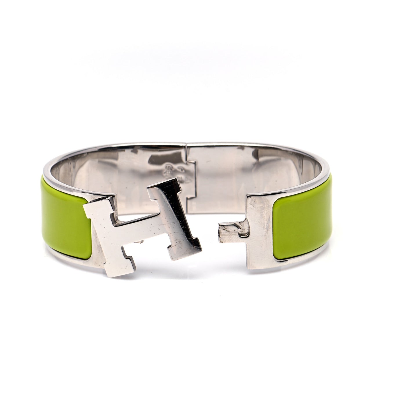 Enamel Wide Clic Clac H Bracelet GM Vert Anis