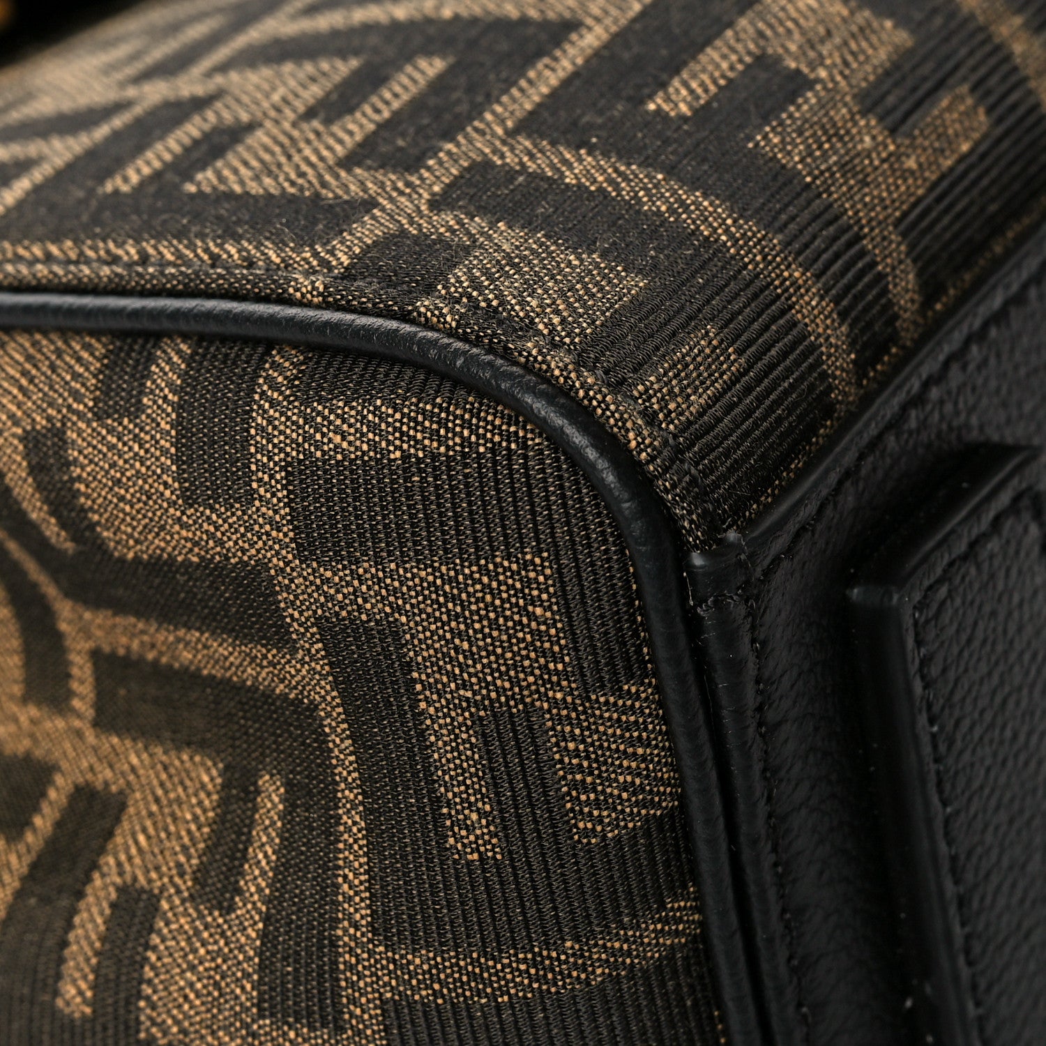Versace X FENDI Grained Calfskin Fendace Medium La Medusa Top Handle Bag Black Brown 8 of 11