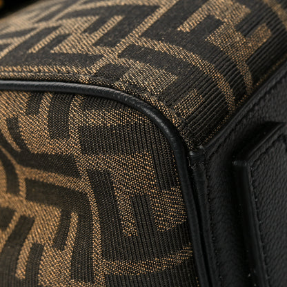 Versace X FENDI Grained Calfskin Fendace Medium La Medusa Top Handle Bag Black Brown 8 of 11