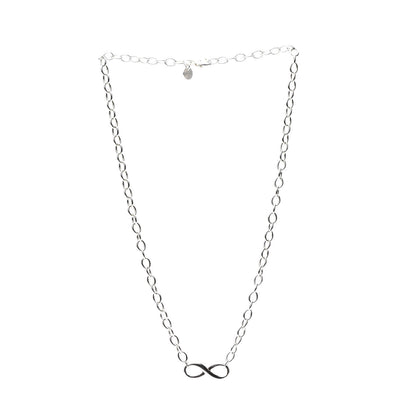 Tiffany Sterling Silver Narrow Infinity Link Necklace 3 of 5