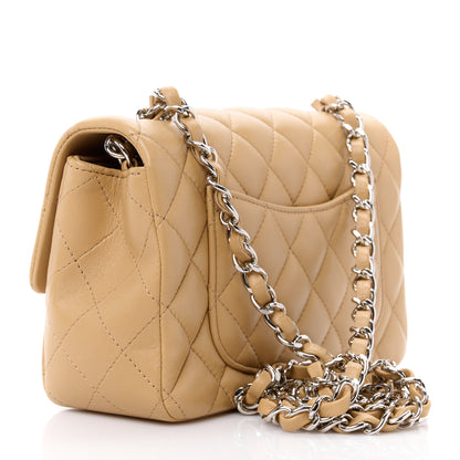 Chanel Lambskin Quilted Mini Rectangular Flap Beige 3 of 14