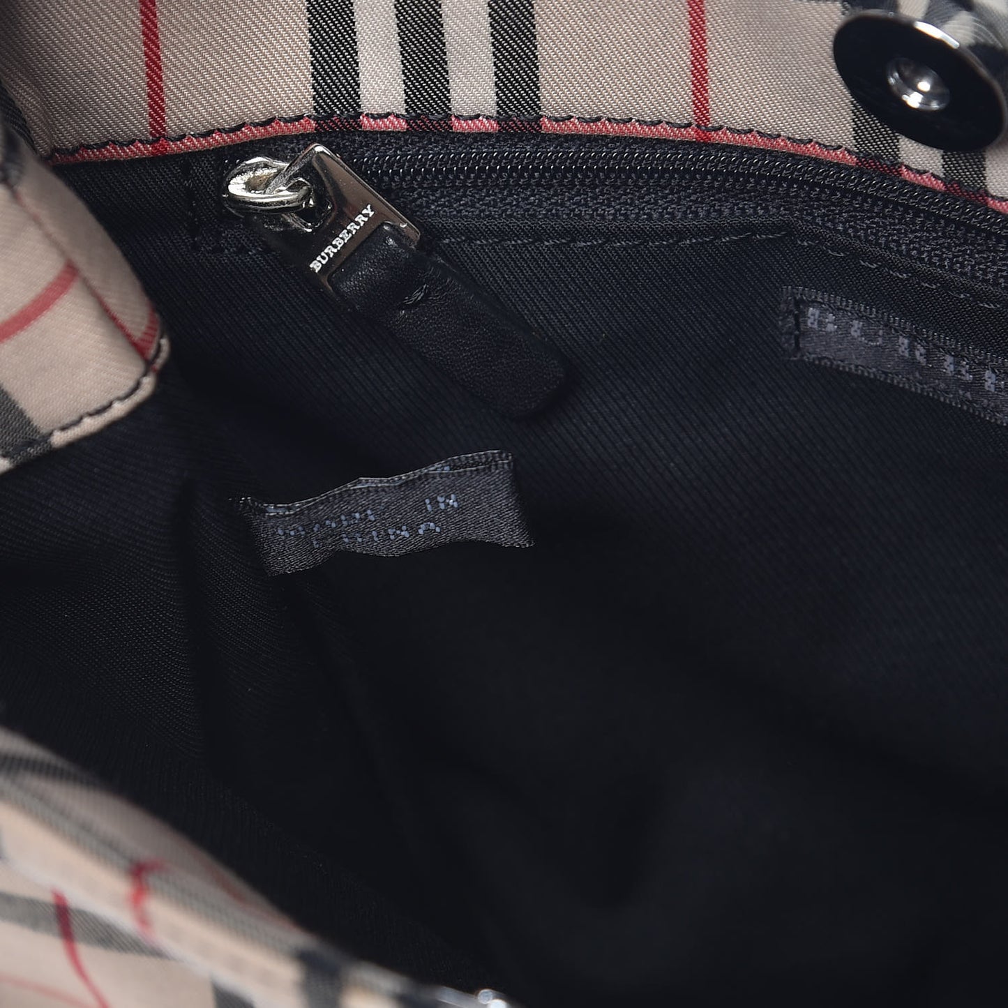 Canvas House Check Small Tote Black