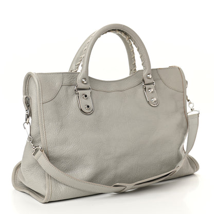 Balenciaga Chevre Silver Metallic Edge Hardware City Gris Glace 3 of 10