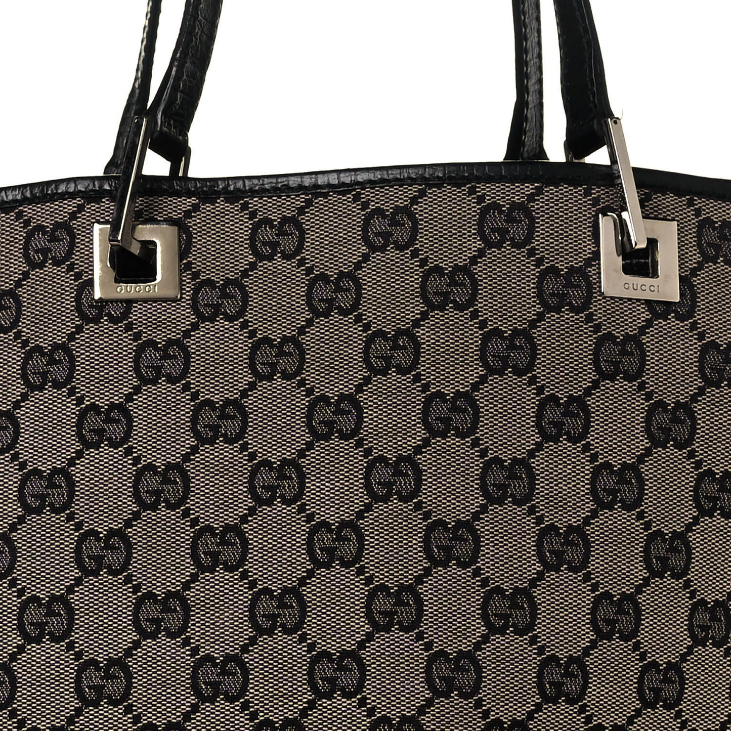 Monogram Large Bucket Tote Black