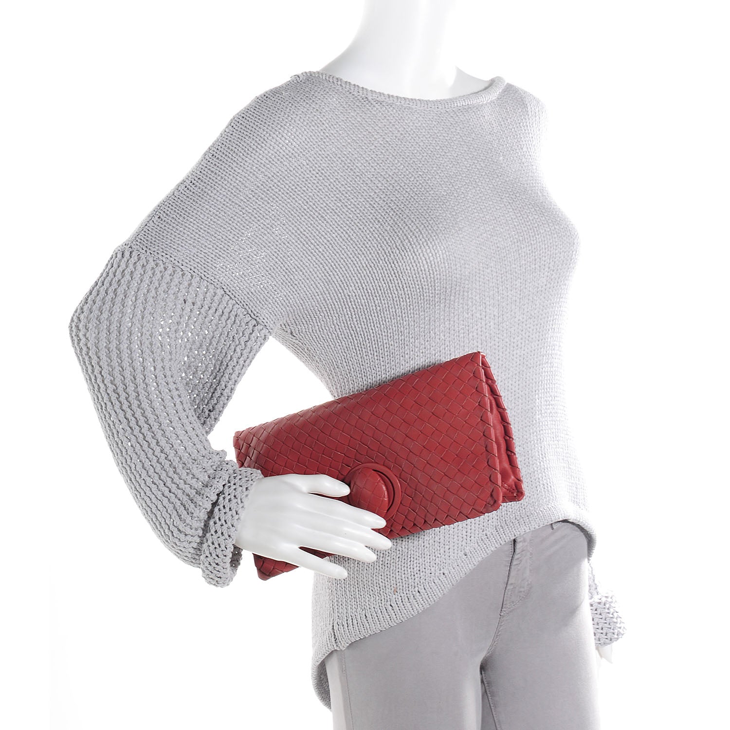 Bottega Veneta Nappa Intrecciato Turnlock Clutch Appia 2 of 9