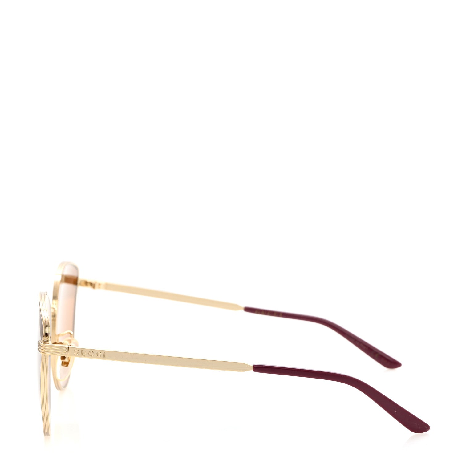 Gucci Metal Cat Eye GG0807SA Sunglasses Brown 3 of 8