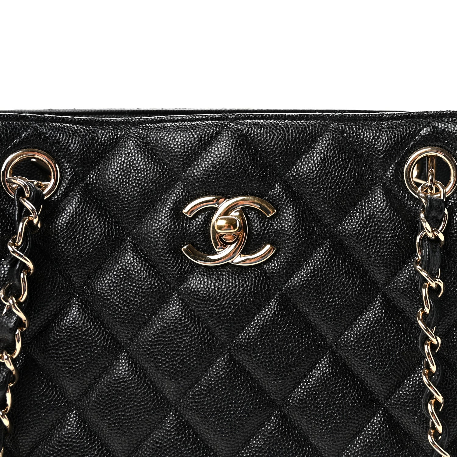 Chanel Caviar Quilted Large Shopping Tote Black 8 of 10