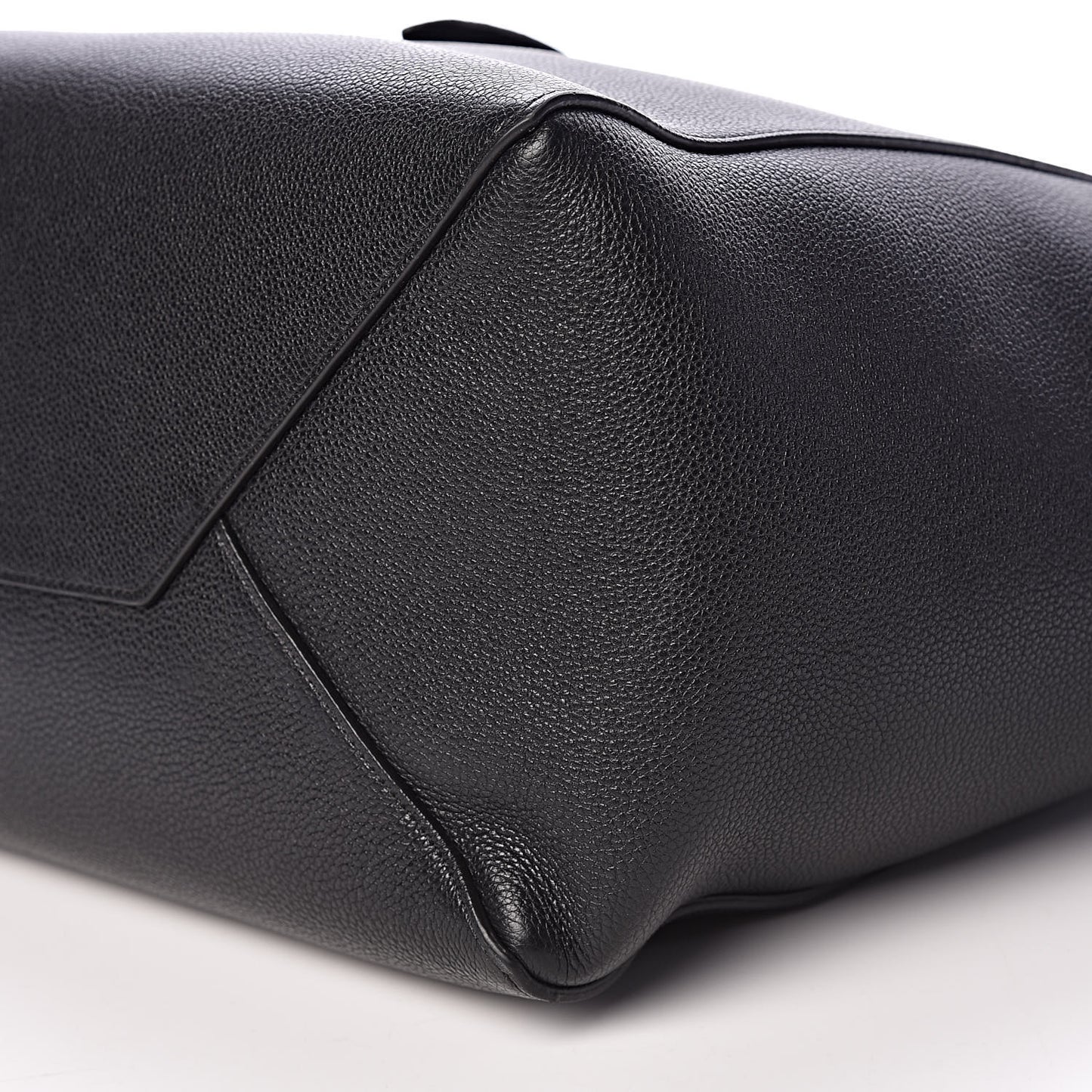 Soft Grained Calfskin Small Belt Cabas Phantom Black