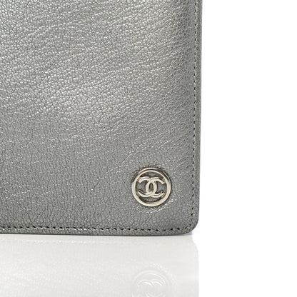 Chanel Metallic Goatskin CC Yen Wallet Silver 8 of 8