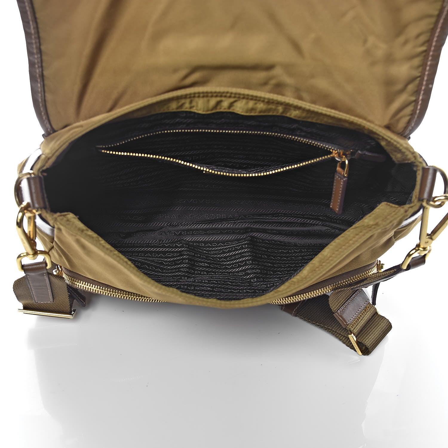 Prada Nylon Saffiano Vela Messenger Bag 5 of 15