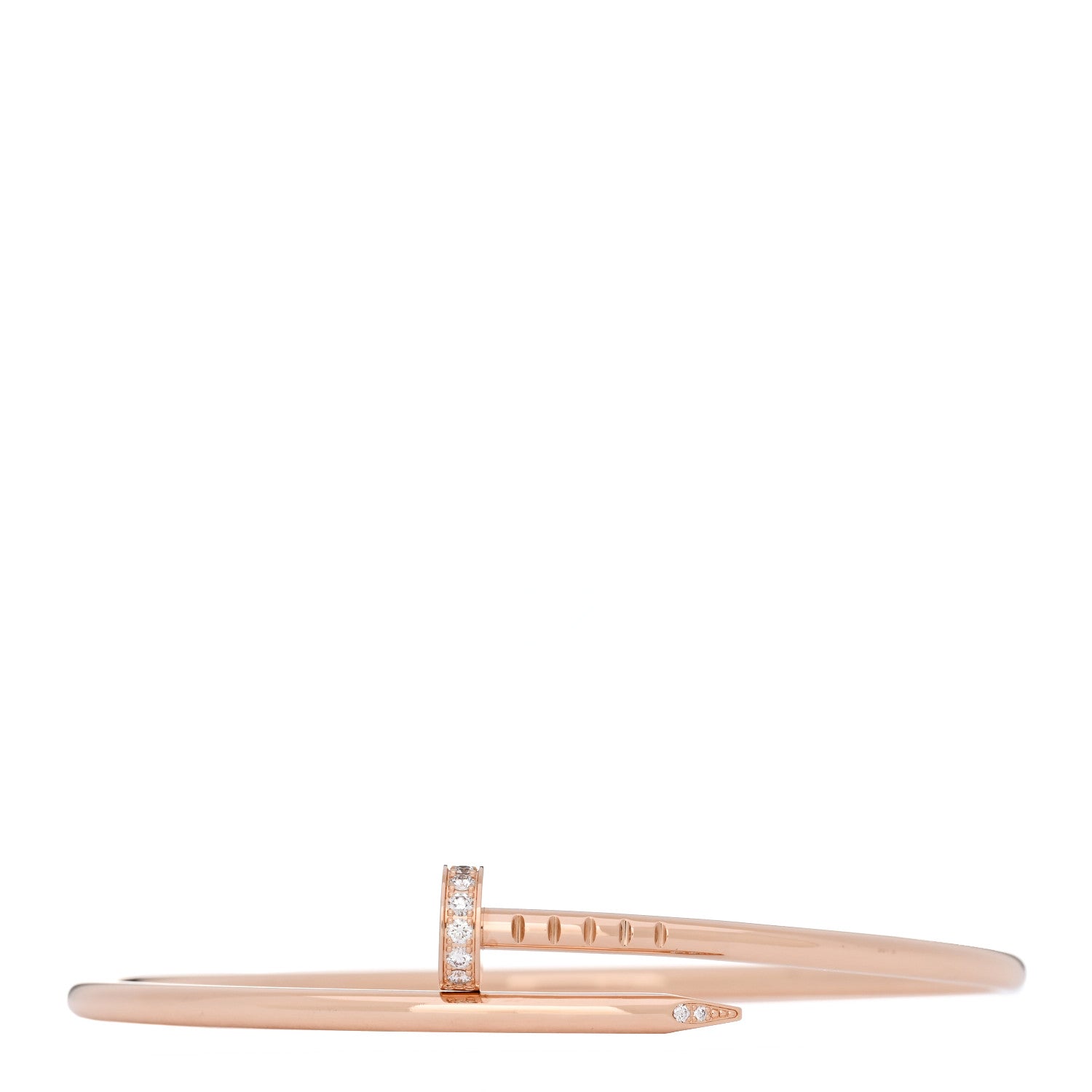 Cartier 18K Pink Gold Diamond Small Juste Un Clou Bracelet 16 1 of 4