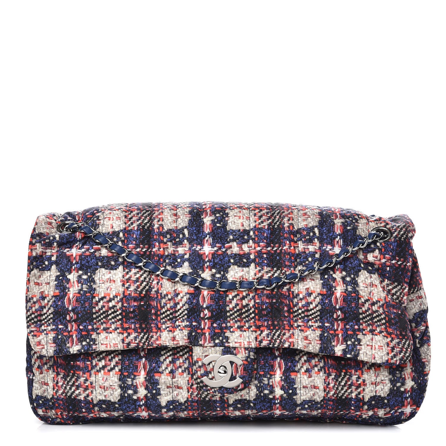 Chanel Nylon Tweed Printed Maxi Flap Multicolor 1 of 8