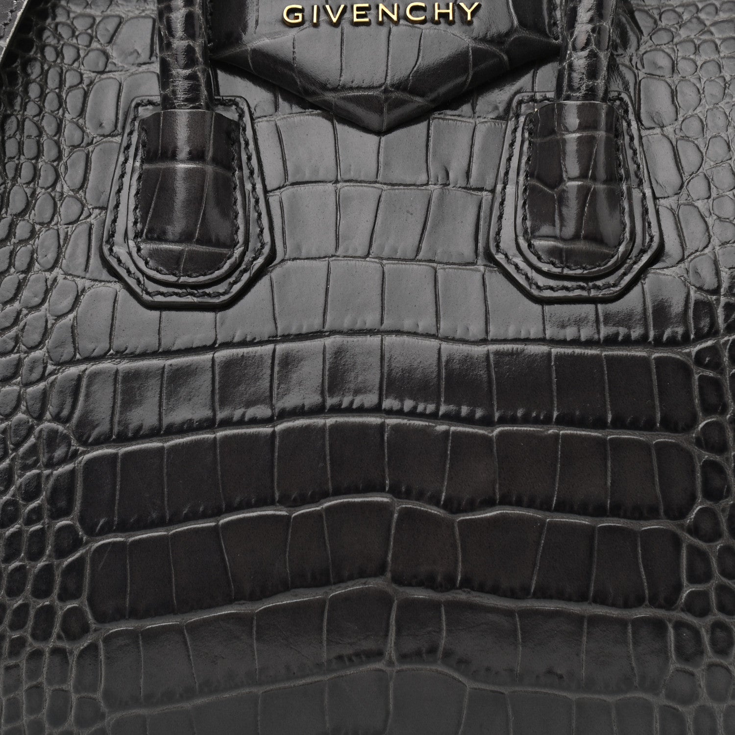 Givenchy Calfskin Crocodile Embossed Mini Antigona Storm Grey 8 of 12