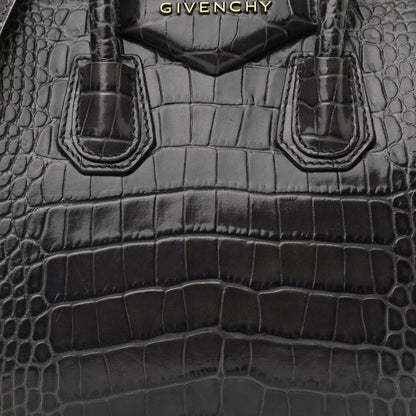 Givenchy Calfskin Crocodile Embossed Mini Antigona Storm Grey 8 of 12