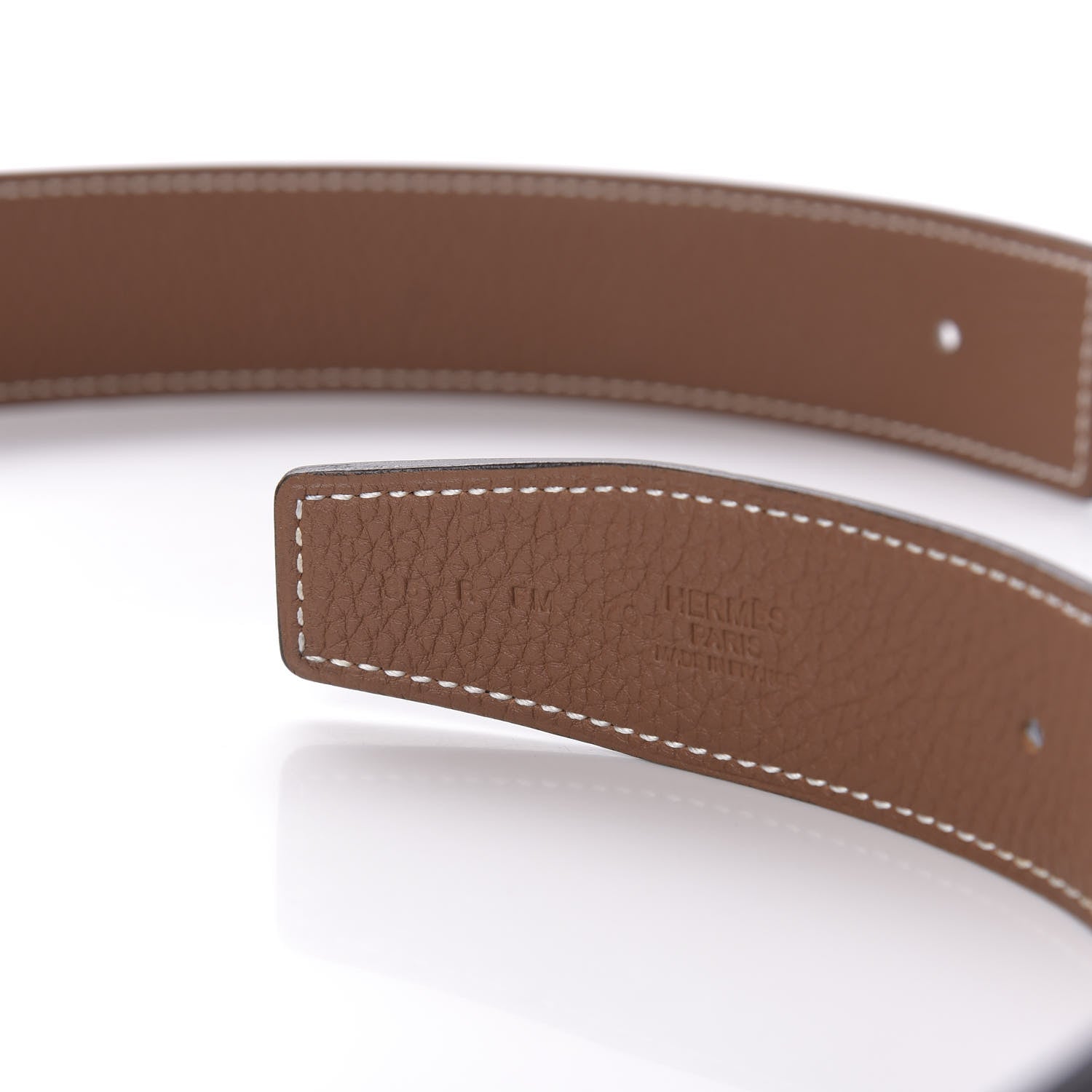 Hermes Box Togo 32mm Belt Strap 85 Black Gold 5 of 6