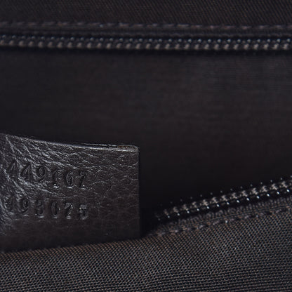 Gucci Monogram Dollar Calfskin Boston Duffle Bag Beige Ebony Testa di Moro Marrone Scuro 7 of 10