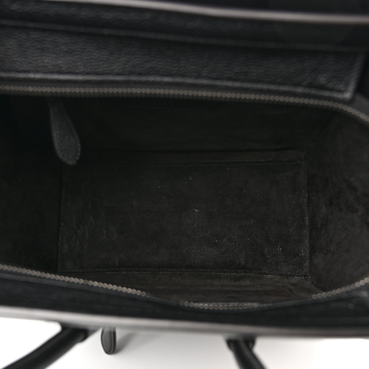 Celine Drummed Calfskin Micro Luggage Black 5 of 9