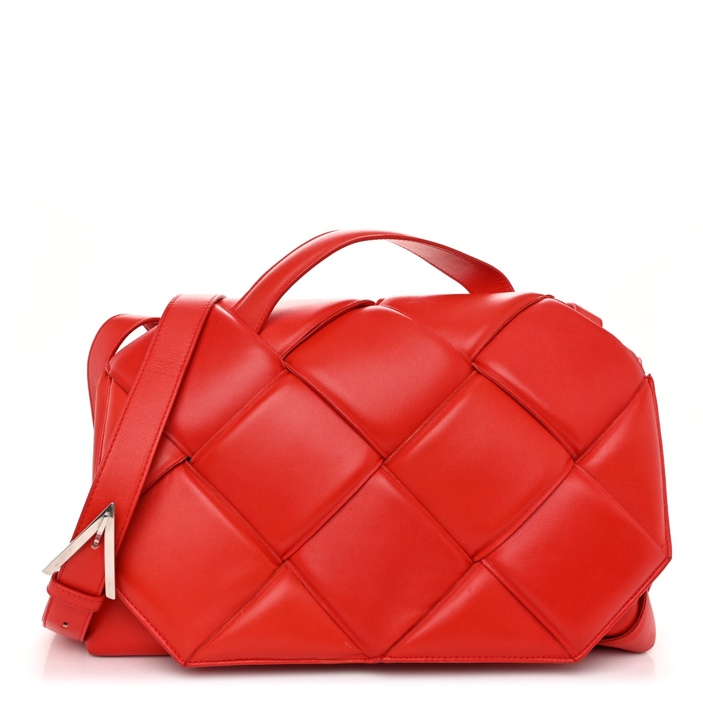 Nappa Intreccio Padded Top Handle Shoulder Bag Nail Polish
