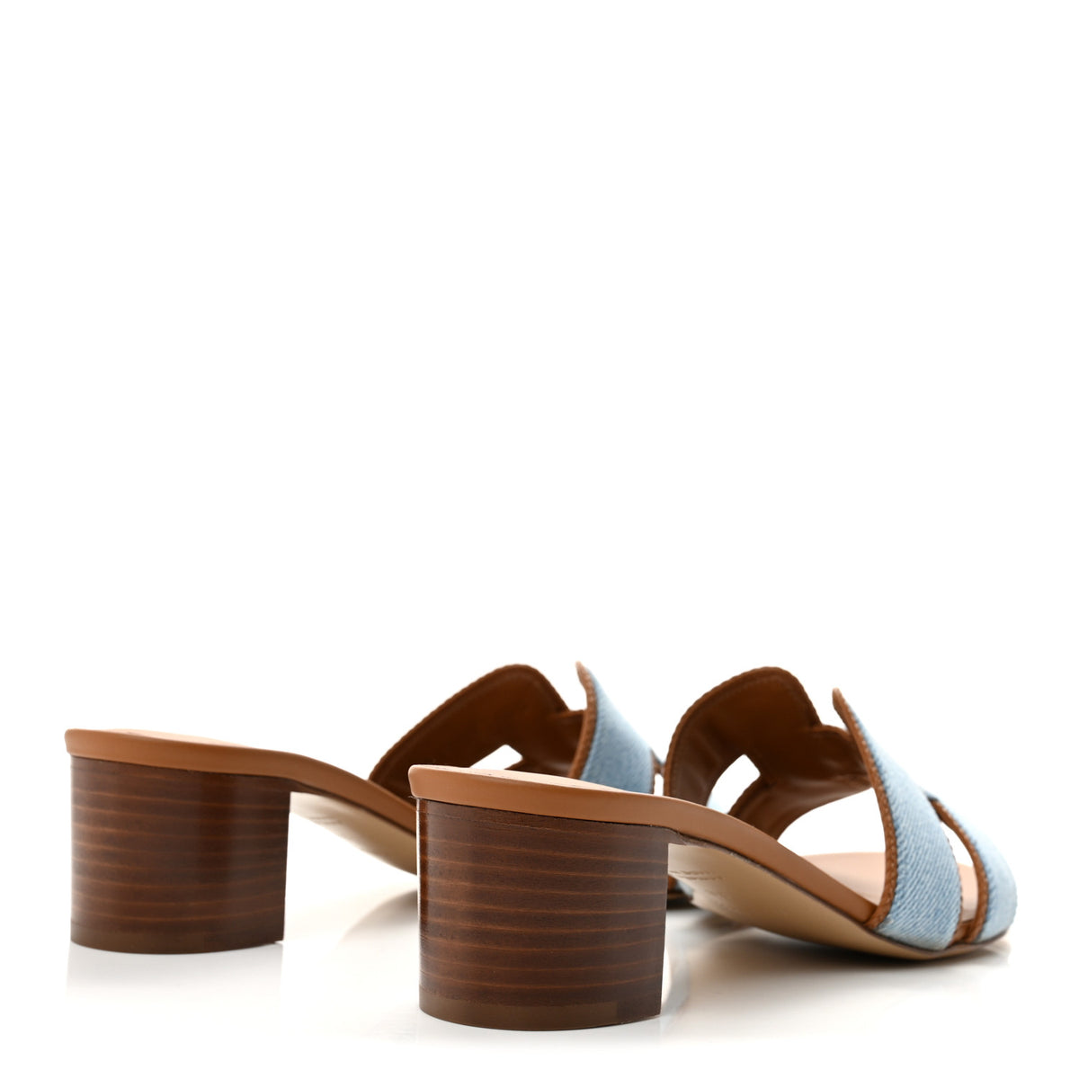 Hermes Denim Braided Nappa Oasis Sandals 38 Bleu Clair Naturel 5 of 10