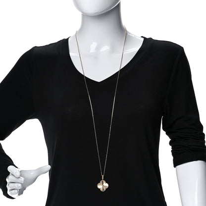 Van Cleef & Arpels 18K Yellow Gold Guilloche Magic Alhambra Long Necklace 2 of 8