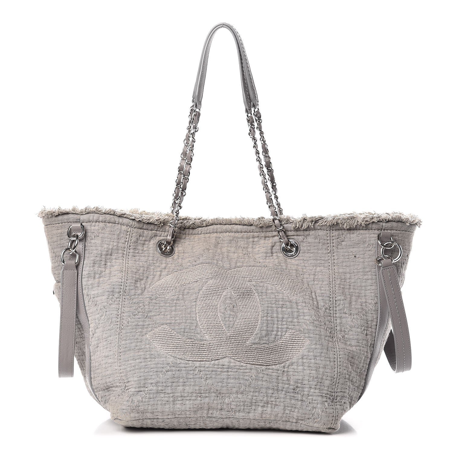 Chanel Canvas Small Double Face Tote Gray 1 of 14