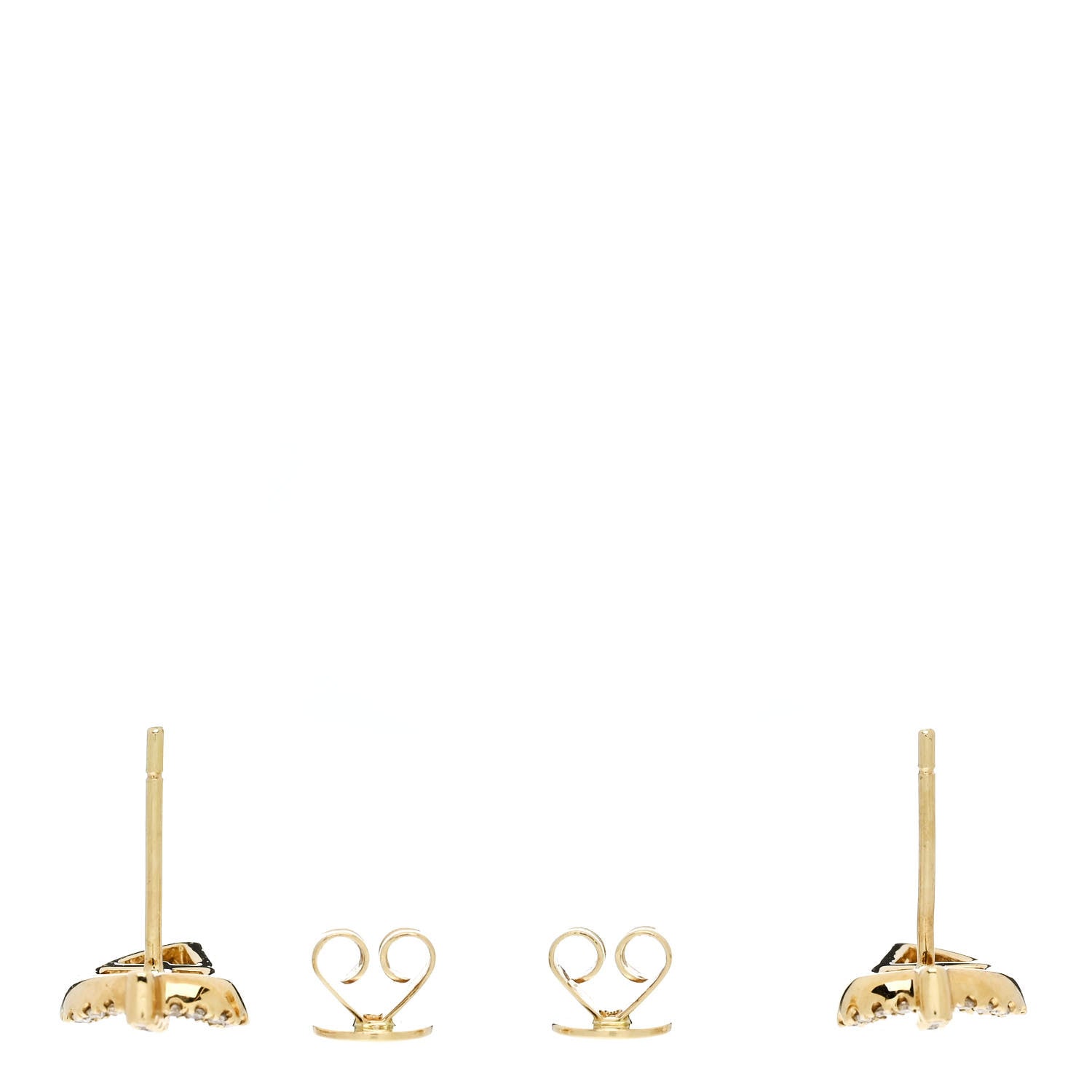 Anita Ko 18K Yellow Gold Diamond Small Palm Leaf Stud Earrings 3 of 5