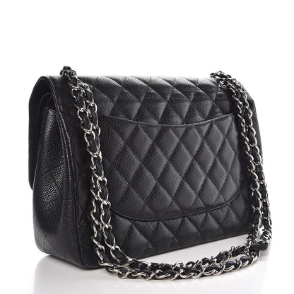 Chanel Caviar Quilted Jumbo Double Flap Black 4 of 10
