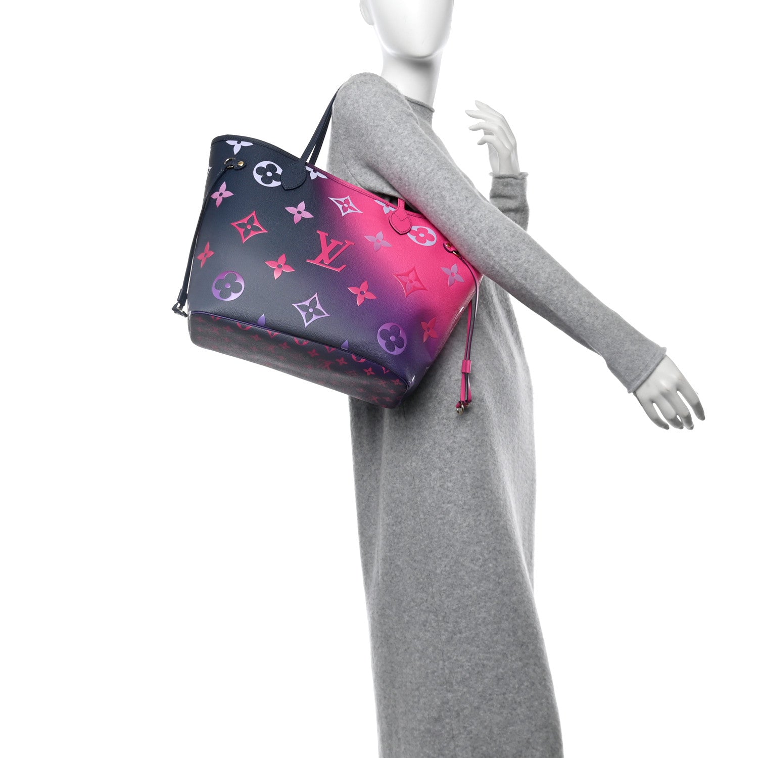 Louis Vuitton Monogram Giant Spring In The City Neverfull MM Midnight Fuchsia 2 of 11