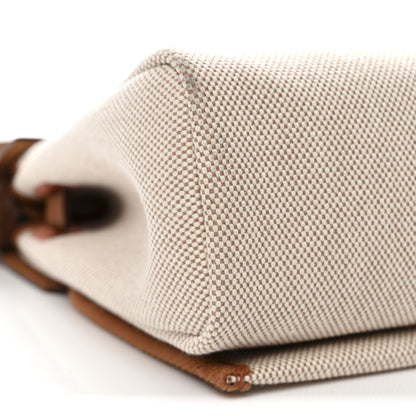 Hermes Military Toile Vache Hunter Herbag Zip Retourne 20 Ecru Beige Fauve 9 of 11