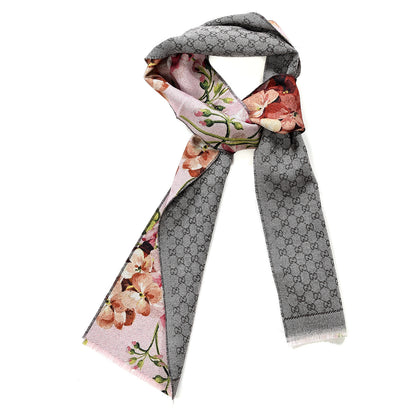 Gucci Wool GG Monogram Miniorophin Scarf Shell Pink 1 of 3