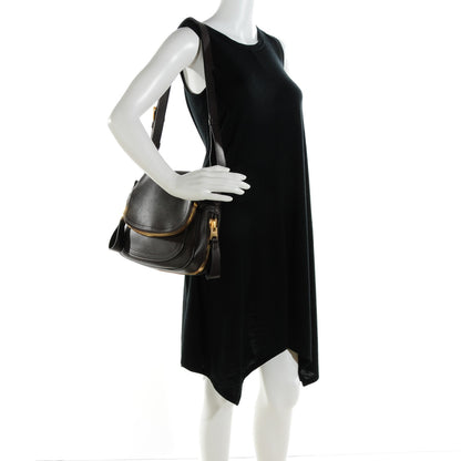 Tom Ford Grained Calfskin Medium Jennifer Crossbody Bag Brown 2 of 8