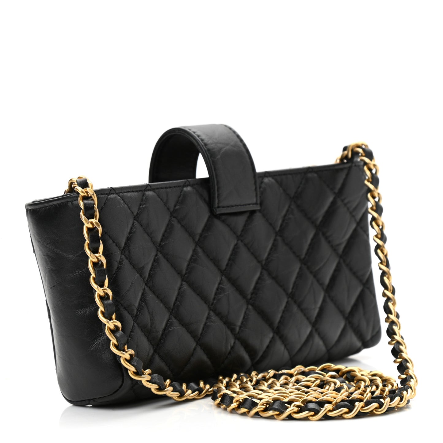 Aged Calfskin Lucky Charms 2.55 Reissue Mini Clutch With Chain Black