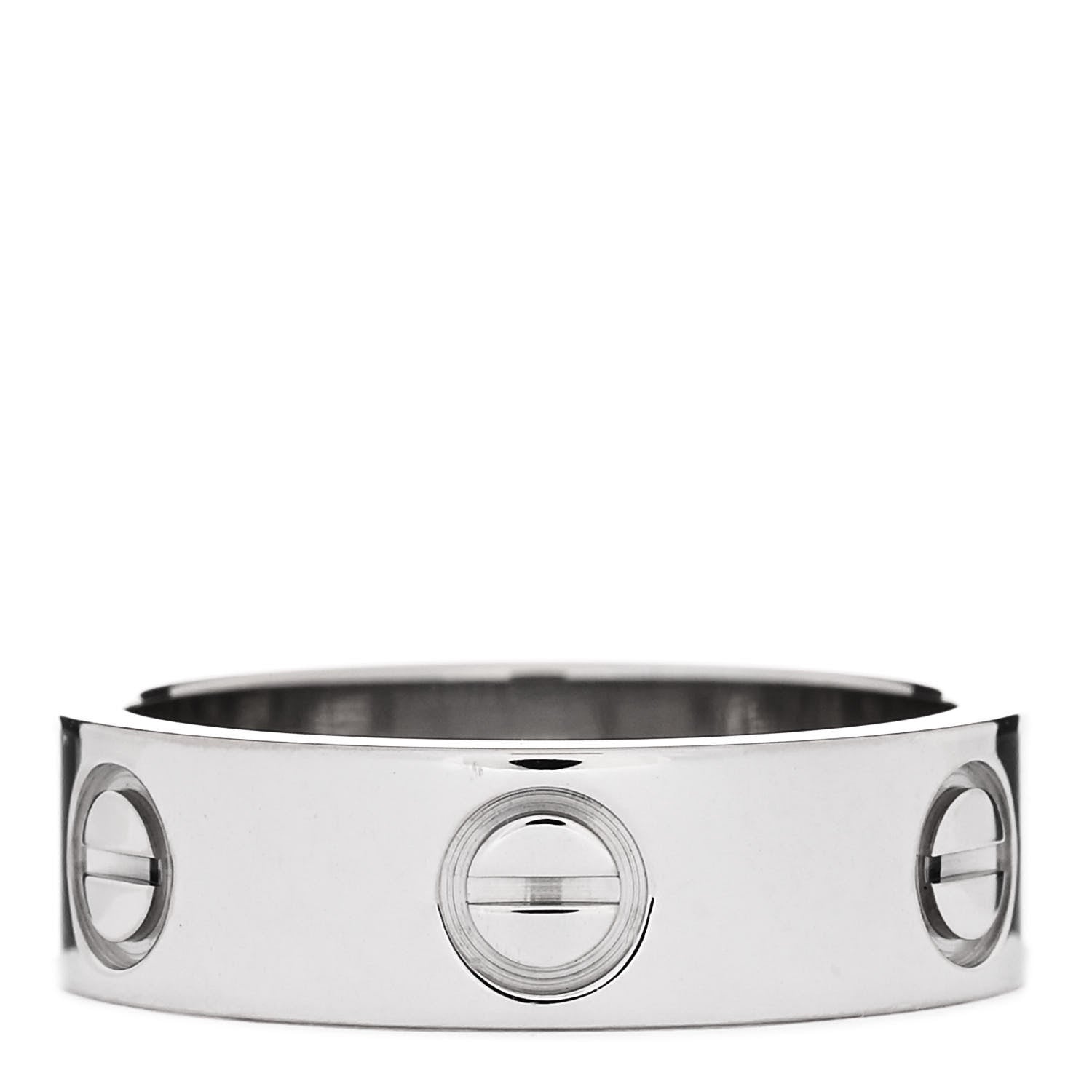 Cartier 18K White Gold 5.5mm LOVE Ring 51 5.75 3 of 5