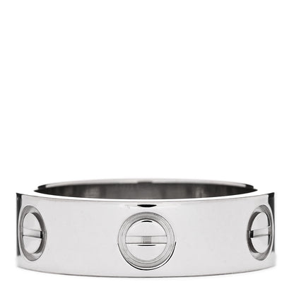 Cartier 18K White Gold 5.5mm LOVE Ring 51 5.75 3 of 5