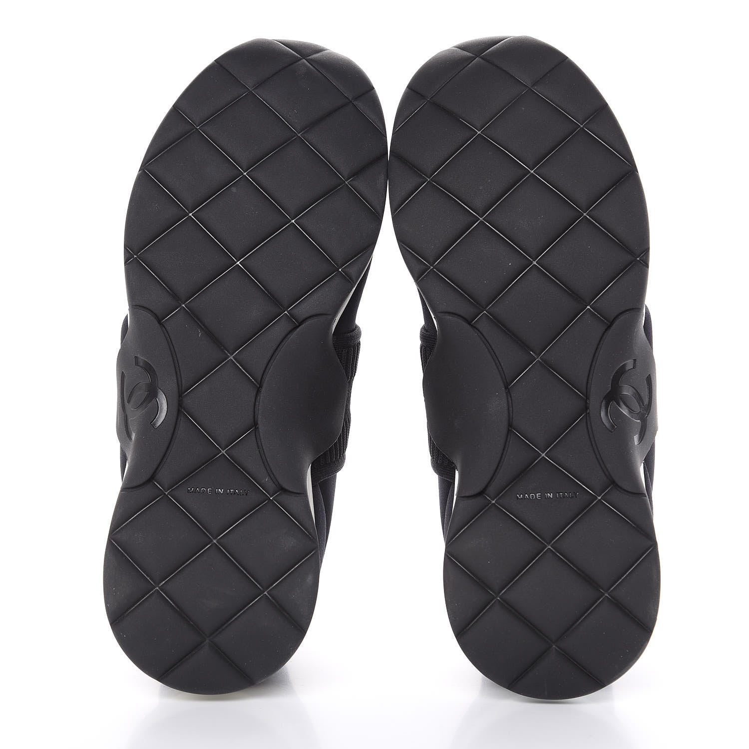 Chanel Stretch Fabric CC Sneakers 37 Black 5 of 9