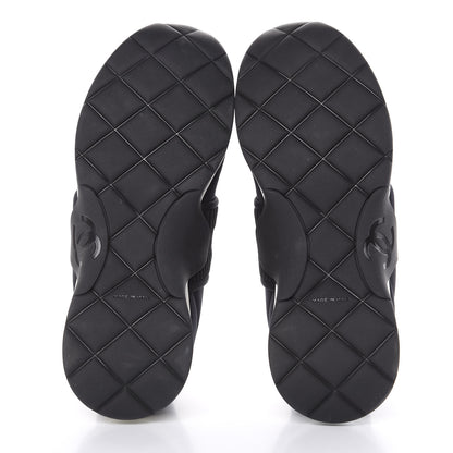Chanel Stretch Fabric CC Sneakers 37 Black 5 of 9