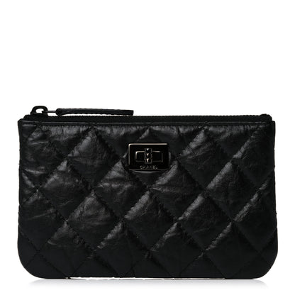 Chanel Aged Calfskin Quilted Small Reissue Cosmetic Case So Black 1 of 11