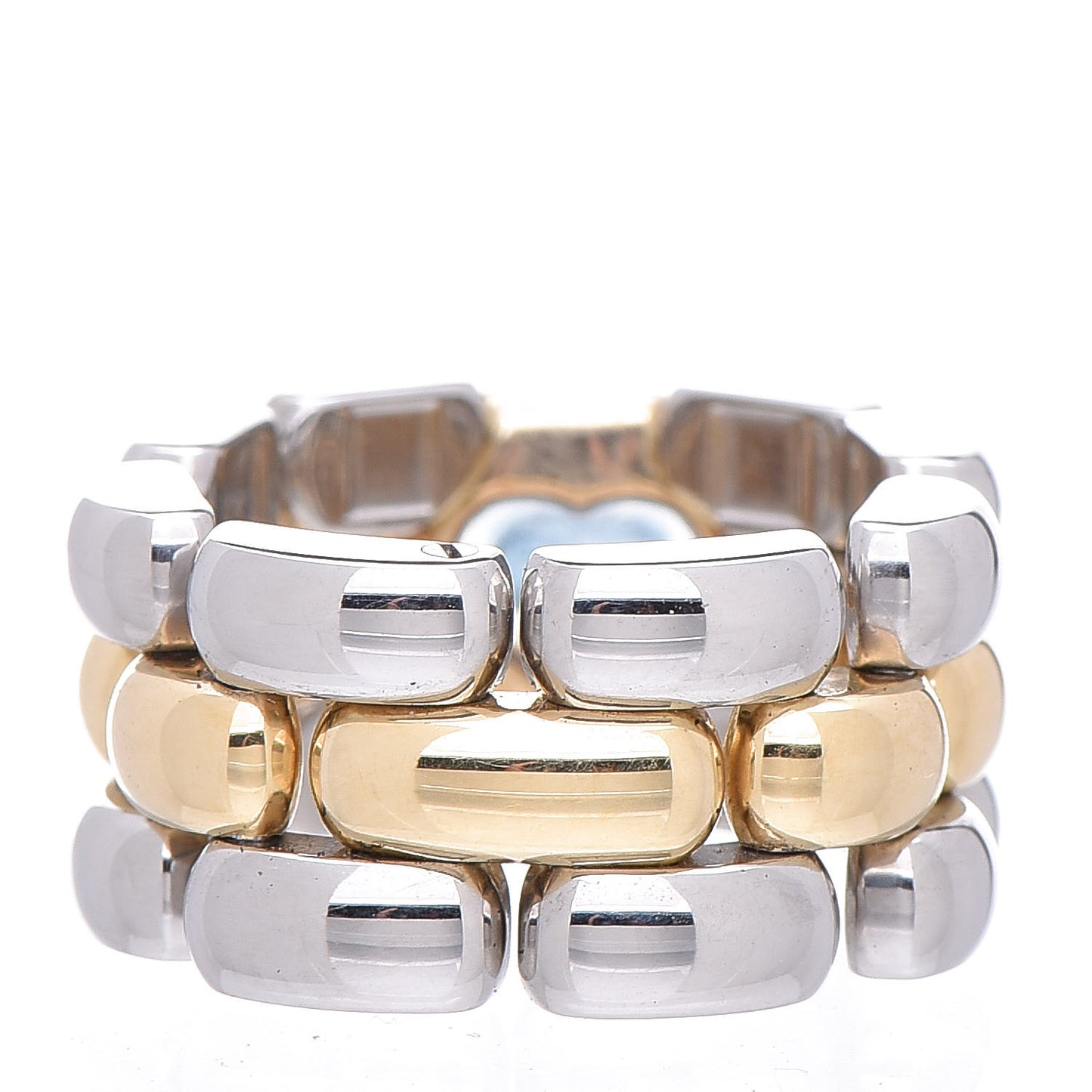 18K Yellow Gold Stainless Steel Happy Diamonds Heart Ring 50 5.5