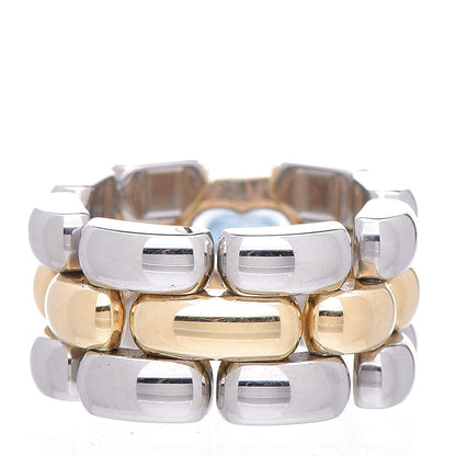 Chopard 18K Yellow Gold Stainless Steel Happy Diamonds Heart Ring 50 5.5 3 of 4