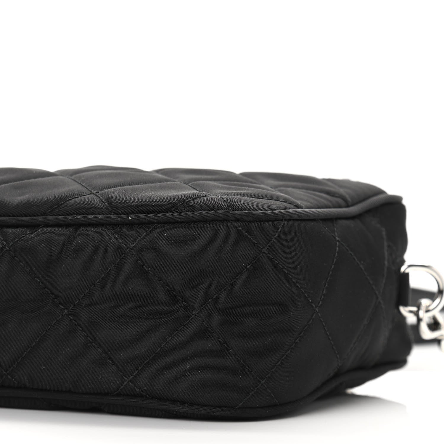 Prada Nylon Tessuto Impuntu Quilted Bandoliera Crossbody Bag Black 9 of 9